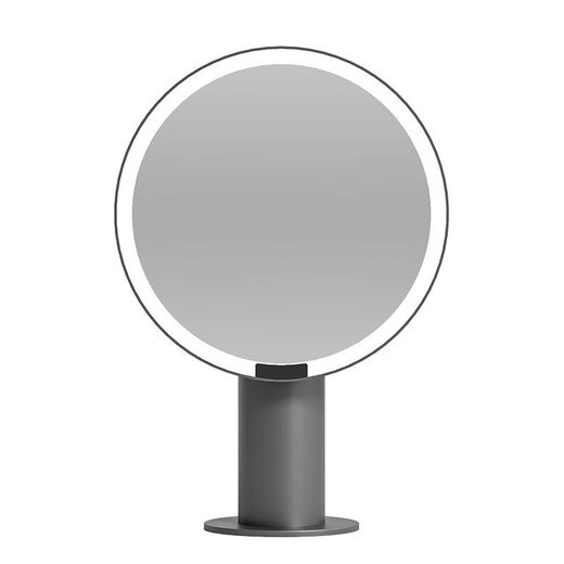 Cosmetic mirror with light LED desktop desktop standable bedroom mirror smart beauty mirror to fill in light Internet celebrity light luxury Dyson gray gift box-10 point 4 inch mirror