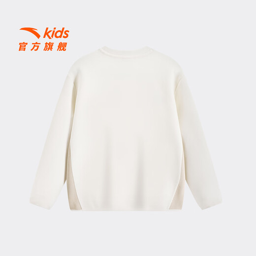ANTA children's sweatshirt for girls and boys 2026 spring new fashion color matching comfortable loose pullover 362616705B warm jade white-2 160