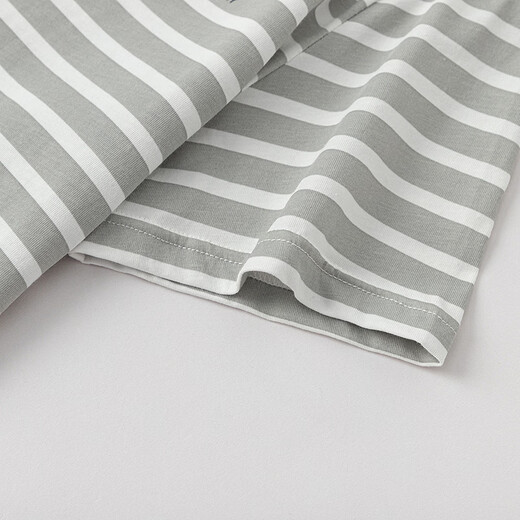 BALABALA balaOne BALABALA children's clothing children's short-sleeved T-shirt boys and girls tops summer new parent-child pure cotton white gray tone 00312 150