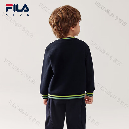 FILA KIDS Children's Clothing Boys' Sweaters 2026 Spring New Children's Comfortable Casual Tops Legend Blue-NV 105 cm