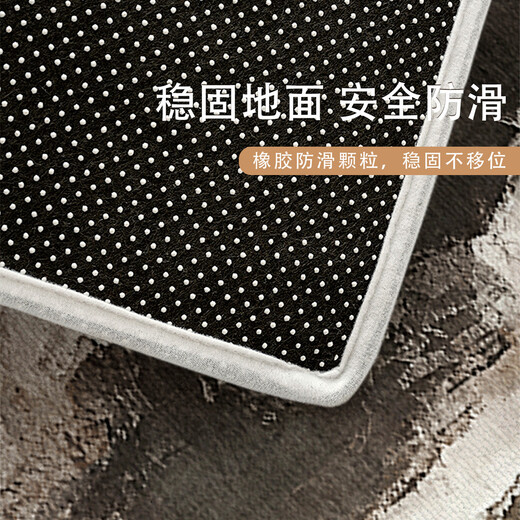 Fantasy entry door floor mats, light luxury door entry carpets, 2025 new door mats, cuttable entry mats, ink shadow gray wadding 80x120CM, upgraded Belgian velvet