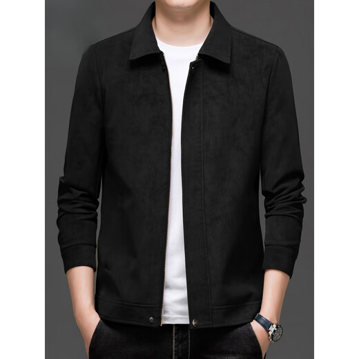 Playboy Leather Jacket Men 2025 Autumn New Trendy Lapel Top Clothes Casual Motorcycle Leather Jacket Men 25088 Brown L Recommendation 100-120Jin Jin is equal to 0.5 kg