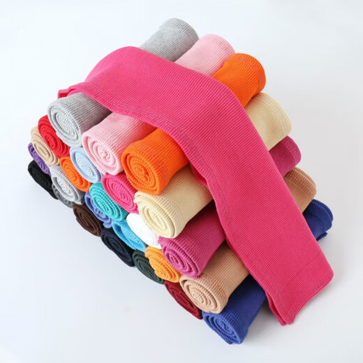 Fat Donglai's same style down jacket collar protector, anti-dirty collar protector, all-inclusive cotton coat, hemmed knitted fake collar, black threaded collar