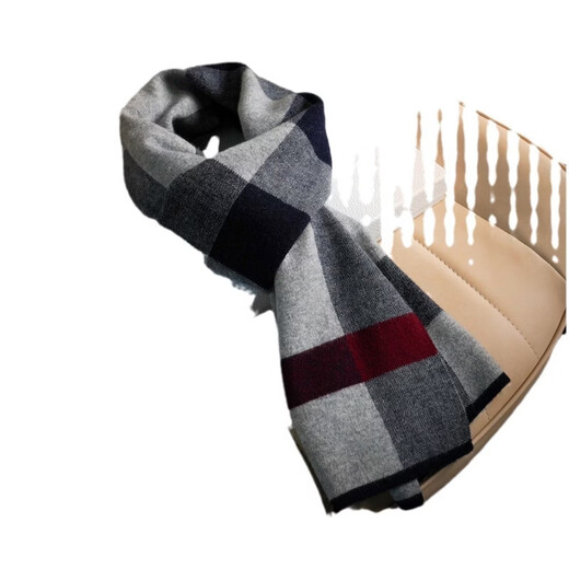 UOSO Men's Scarf Winter Style 2025 New Pure Wool Scarf Men's Versatile Warm Thick Scarf Men's Gift Group Purchase Customized Style