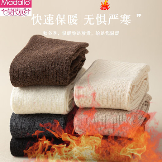 Modal stockings for women, extended over-the-knee socks, non-slip winter wool thigh socks, warm and thickened autumn and winter knee socks, off-white, 2 pairs M, one size fits all, 35-40/silicone non-slip/wool warm socks, 58c left