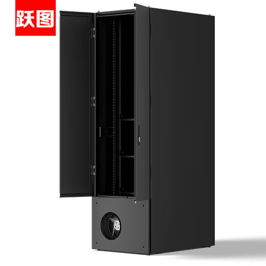 Yuetu intelligent integrated cabinet 42U cabinet air conditioner 1.5KW cooling capacity automatic constant temperature current and voltage monitoring front and rear access control smoke lighting dynamic ring server cabinet ADC61042-C