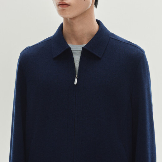 14361436 Business 2026 Spring/Summer Small Lapel Round Machine Fine Texture Men's Jacket Navy M