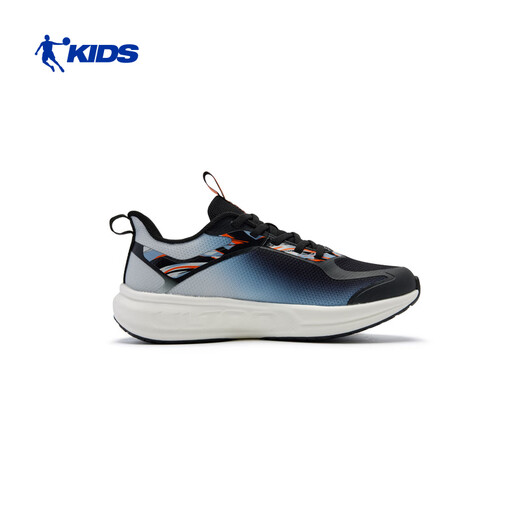 Jordan (QIAODAN) children's sports shoes 26 spring new children's shoes mall same style youth casual shock-absorbing big boys' running shoes black/gauze gray 34