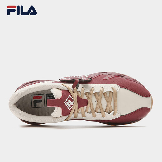 FILA VETTA Women's Shoes Yang Mi's Same Style V-Toe Shoes Dad's Shoes 2026 New Year Fashion Casual Sports Shoes Foam White/Wine Red-WR 36