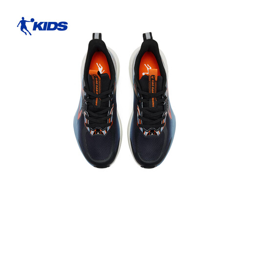 Jordan (QIAODAN) children's sports shoes 26 spring new children's shoes mall same style youth casual shock-absorbing big boys' running shoes black/gauze gray 34