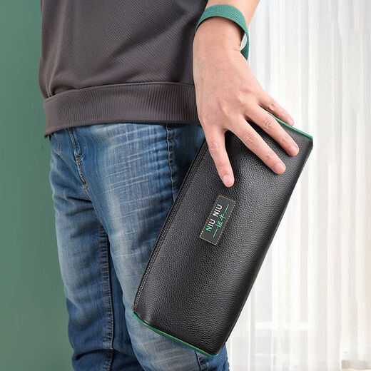 Baichao tool bag genuine cowhide tools small electrician durable first layer cowhide thickened portable multi-functional storage bag first layer cowhide horizontal