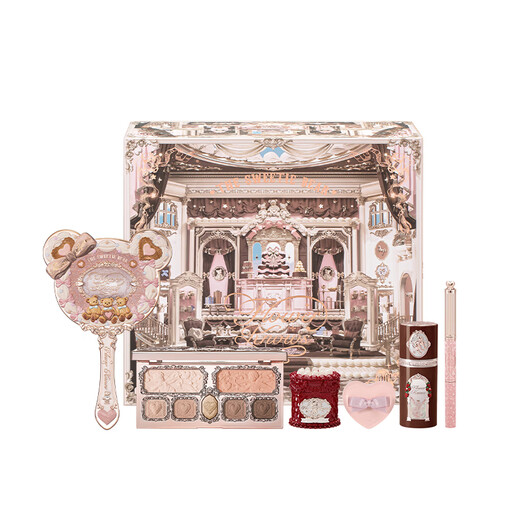 Flower Knowledge New Year's Gift Strawberry Cupid Series Gift Box Lip Cream Lipstick Blush Liquid Comprehensive Tray Gift for Girlfriend Honey-soaked Fig