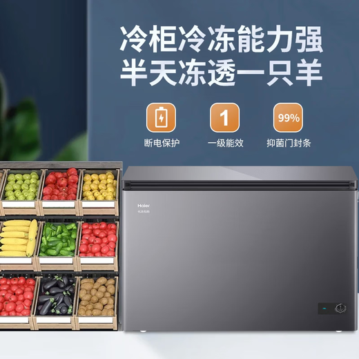 Haier Freezer 200L 300L Large Capacity Full Freezing Energy Saving Ultra-low Temperature Quick Freezing No Need for Frequent Defrosting Home Small Freezer Freezer New Level Energy Efficiency Refrigeration Dual-Purpose 253L Hot Style Packing 360Jin Jin is equal to 0.5kg Meat Length 0.94m