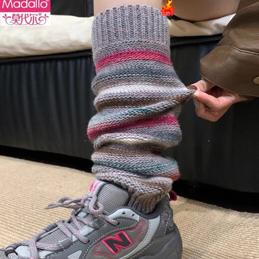 Modal Maillard Brown Sock Covers Women's Calf Socks Bubble Socks with Boots Socks Non-Warm Leg Cover Long Socks Contrast Color Black 1 Pair One Size Fits Beautiful Legs