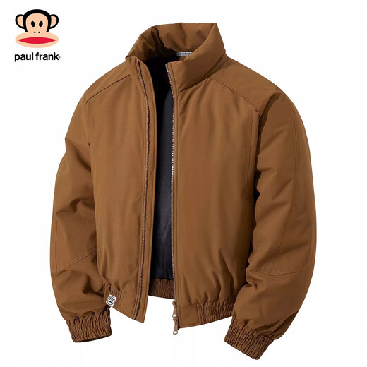 Big mouth monkey (paul frank) American flight jacket men's 2025 autumn and winter new style casual warm velvet jacket jacket clothing black official authentic XL recommended 160-180Jin Jin equals 0.5 kg