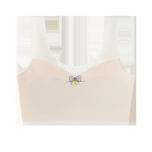 One-stage development period tube top girls' seamless underwear for primary and secondary school students 8-12 years old girls all-in-one vest white M 45-65Jin Jin equals 0.5kg