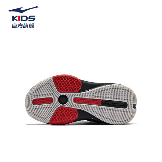 Hongxing Erke Boys' Shoes Girls' Cotton Shoes Winter Children's Cotton Basketball Shoes Children's Sports Shoes New Year's Eve in the Year of the Horse丨Star Sword True Black/Red Red - 1 Size Small 28