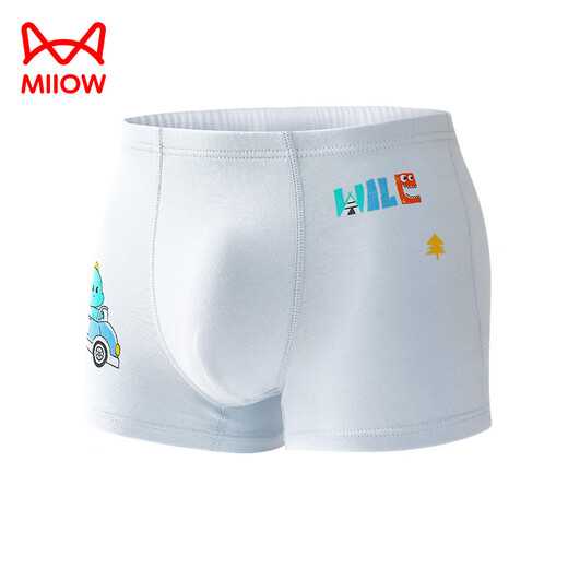 Cat Man (MiiOW) Boys' Underwear Class A Mid-waist Breathable Baby 7A Shorts Square Corner 4 Pack Fat Ya Digger 4 Pairs 170 (can wear 95-110 Jin Jin is equal to 0.5 kg)