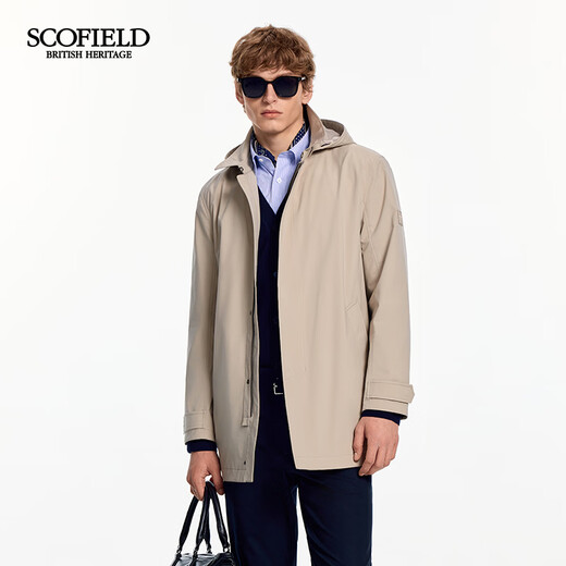 Scofield Technology трехзащитная мужская мужская ветровка средней длины 26 весны и лета, новая модная мужская ветровка средней длины темно-бежевого цвета M (170)