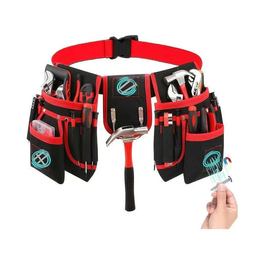 An Junsheng Heavy Duty Oxford Cloth Tool Bag Electrician Multifunctional Waterproof Combination Tool Belt Shoulder Strap Hardware Tool Bag Blue and Black (Extended Belt)