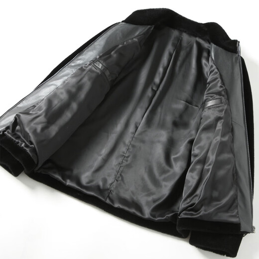 CHEVALPES международный бренд первой линии из овечьего стриженного меха, универсальное мужское пальто с воротником-стойкой, шерстяное короткое кожаное пальто, черное, M 165