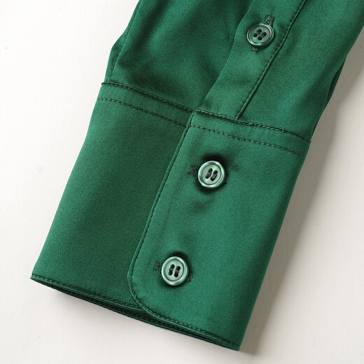 Shexi (Srcr) heavyweight 19 Mumisan silk high-end simple shirt women's early autumn wear temperament long-sleeved lapel top