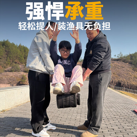 Camper's new fishing rod bag thickened large capacity steel wire rod bag fishing gear bag special storage bag rod bag fishing rod bag 130cm thickened three layers - straight thick steel edging shoulder bag