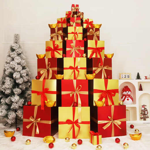 Abaoli 2026 Christmas atmosphere scene decoration decorations New Year's Day photo props pile boxes gift ornaments