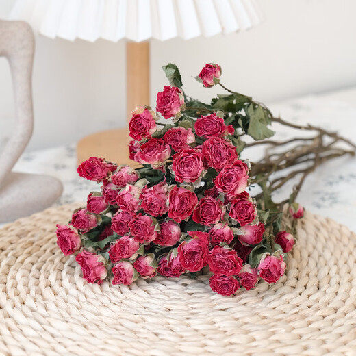 Dried flower multi-headed roses air-dried handmade flowers real flowers graduation photo living room decoration ins home furnishings ins style fantasy bubbles 35 flowers