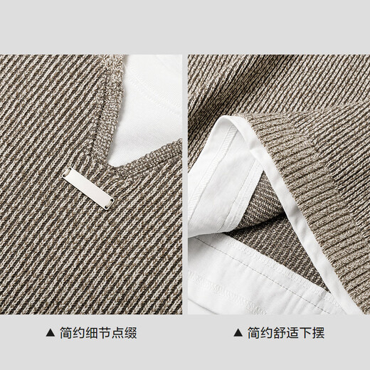 Heilan's long-sleeved sweater for men, recommended by the chairman, 402A long-sleeved men's sweater for winter, khaki green pattern MC L 175/92A recommended 137~150Jin Jin equals 0.5 kg