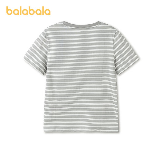 BALABALA balaOne BALABALA children's clothing children's short-sleeved T-shirt boys and girls tops summer new parent-child pure cotton white gray tone 00312 150
