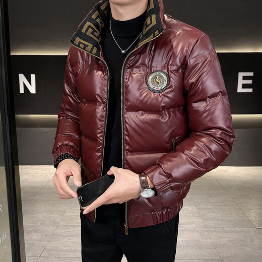 Snow Flying (SNOWFLYING) high-end brand winter clothing new men's short down jacket trendy brand warm new national standard duck down jacket disposable jacket gun gray