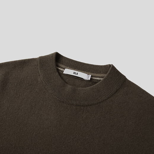 Heilan House (HLA) cardigan men's 25 autumn and winter new style half-high collar far infrared warm and comfortable skin-friendly upper clothes men's sweater Khaki W6 L /175 recommended 69~75kg