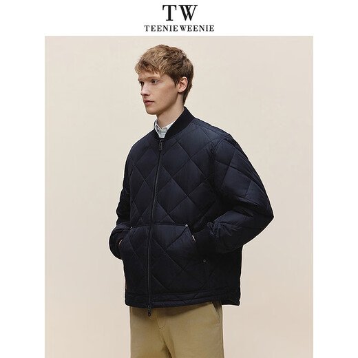 Teenie Weenie小熊男装美式户外日常防泼水绗线棒球款羽绒服 黑色 M