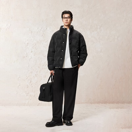 JACK&JONES Men's Winter Down Jacket Business 3D Laminated Heating Lined Stand Collar Casual Loose Jacket 225412057