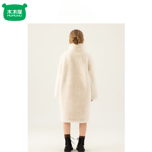 Mumuwu foreign style children's fur coat 2026 autumn and winter new style girls imitation mink fur little girl fur coat mid-length pink 100 height 91-100