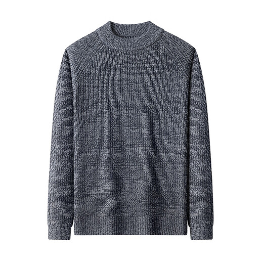 Wirpta high-end brand 100 pure wool sweater men's spring and autumn new half turtleneck sweater heavyweight thickened warm slim base iron gray thickened (spot Suda) L 110