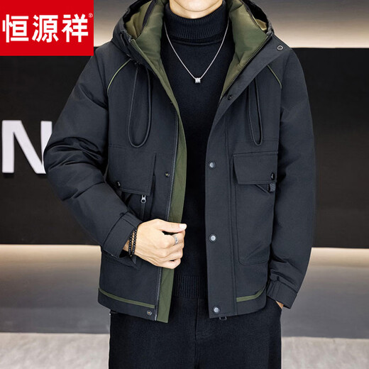 Hengyuanxiang морозостойкая одежда мужская утепленная зима 2024 новый модный бренд элитной американской спецодежды легкая куртка винный Qiji красного цвета M