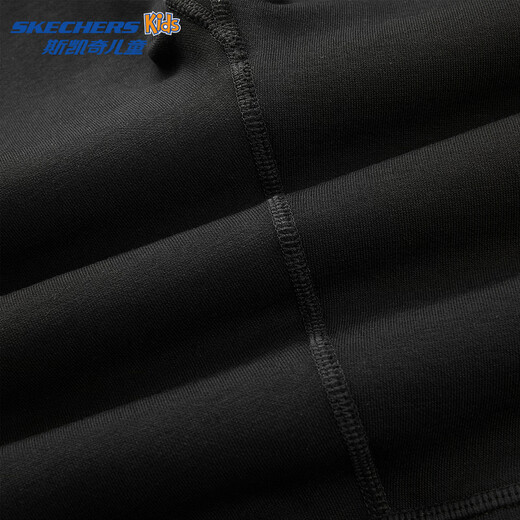 Skechers Skechers children's knitted leggings autumn and winter girls black slim basic versatile elastic pants L126G024 carbon black /0018 120