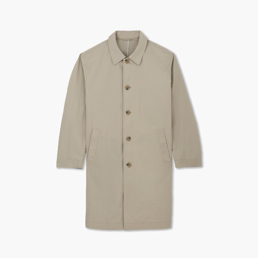 威可多（VICUTU）男士风衣春季款时尚翻领舒适商务简约百搭中长款外套 浅卡其 S （165/84A）