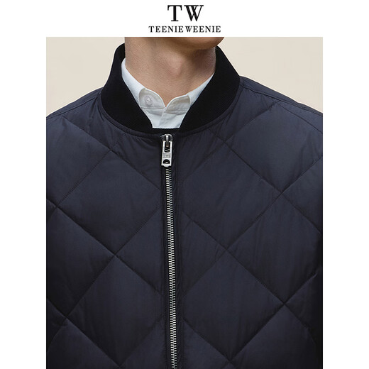 Teenie Weenie小熊男装美式户外日常防泼水绗线棒球款羽绒服 黑色 M