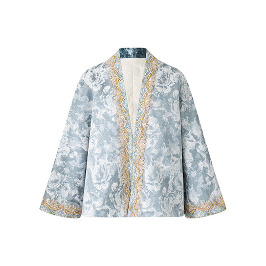 Wuyan Yihe Lanting Xu original new Chinese style heavy jacquard white duck down jacket + velvet skirt down jacket XS