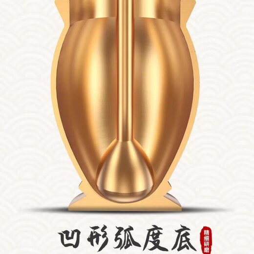 Hualeji medicine pot, copper pestle, medicine cup, mortar, mortar, mortar, copper cup, mashing garlic masher, copper medium size, no gift