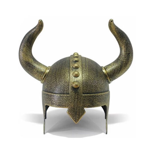Baixing's new big horn hat, Bull Demon King's hat, Anglo-Saxon noble helmet, performance collection ornaments, small lacquered silver