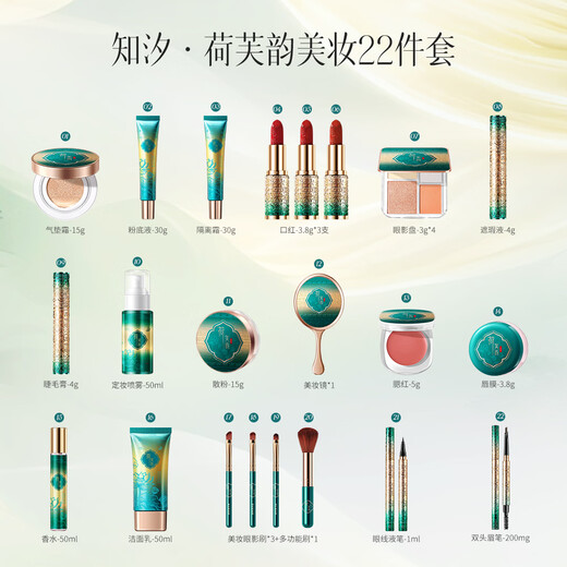 Zhixi Valentine's Day Gift Makeup Gift Box 22-piece Set Cosmetics Full Set Lipstick Birthday Gift for Girlfriend Girl Wife Hefuyun Beauty 22-piece Set (Three-Layer Upgrade)