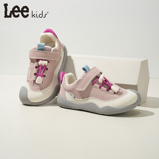 Lee children's shoes spring new children's breathable running shoes girls outdoor sports shoes anti-skid shoes for boys pink 28 recommended foot length 173mm