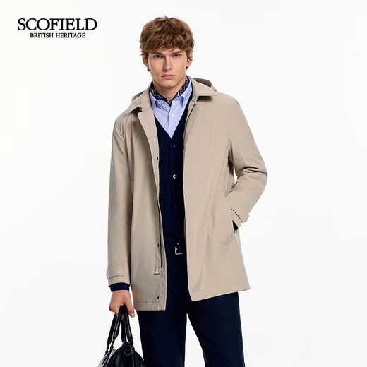 Scofield Technology трехзащитная мужская мужская ветровка средней длины 26 весны и лета, новая модная мужская ветровка средней длины темно-бежевого цвета M (170)