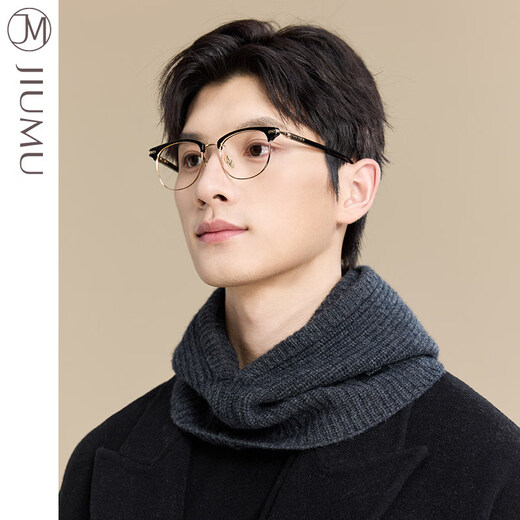 JIUMU hat and scarf integrated autumn and winter wool hooded scarf and neck cover dual-purpose thickened balaclava dark gray one size fits all (56-60cm)