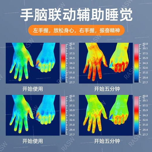 RASW German smart sleep device, deep insomnia, improves relaxation, anxiety and depression, assists sleep artifact, micro-current stimulation instrument, relieves insomnia instrument, gift for parents and elders, flagship version, green - smart movement, physical sleep aid, physical pulse, LCD display, fall asleep quickly