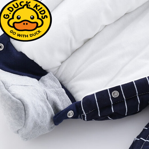 G.duck little yellow duck one-piece full-month baby winter clothing foot-wrapped suit newborn full-month clothing baby clothes thickened going out hot pink pink strawberry cotton coat A 80cm 20Jin Jin is equal to 0.5kg, inside 75cm